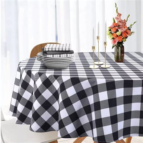 buffalo plaid tablecloth round|buffalo plaid tablecloth near me.